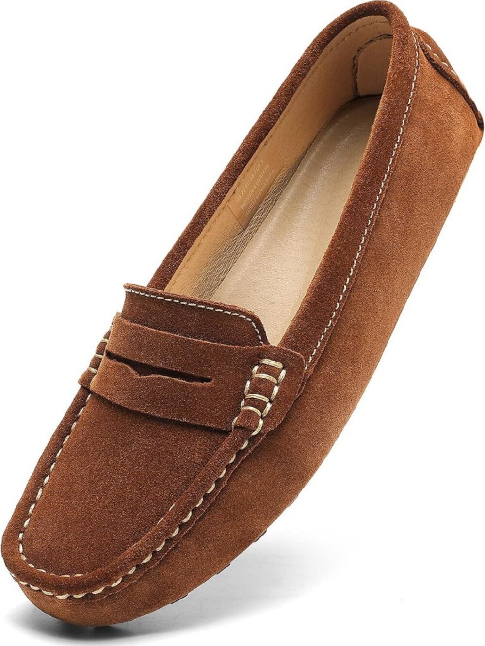 Stylish Women's Suede Casual Loafers | Retro Slip-On Moccasins & Boat Shoes